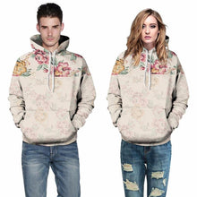 FLORAL PRINT UNISEX HOODIE
