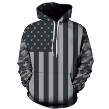 GREY CAMO FLAG UNISEX HOODIE