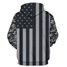 GREY CAMO FLAG UNISEX HOODIE