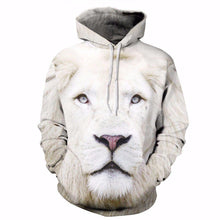 WHITE LION UNISEX HOODIE
